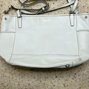 COACH Vintage white Saffiano leather tote F26353